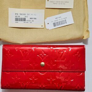 Louis Vuitton Vernis Trifold Long Wallet